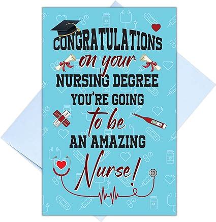 Amazon Nursing Degree Graduation Congratulations Greeting Card