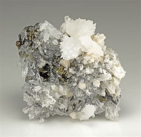 Calcite With Quartz Chalcopyrite Sphalerite Minerals For Sale