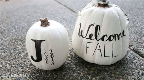 How To Paint Foam Pumpkins White Farmhouse Style Pumpkins Youtube