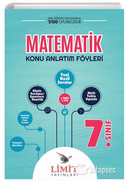 7 Sınıf Matematik Konu Anlatım Föyleri Limit Yayınları 9786052752142