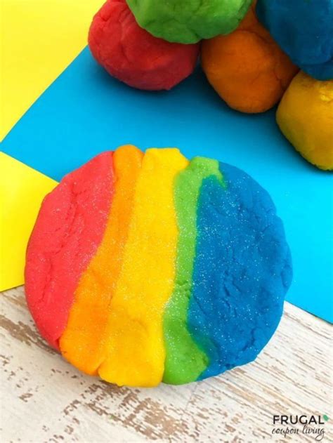 Handmade Rainbow Playdough Recipe With A Touch Of Sparkle