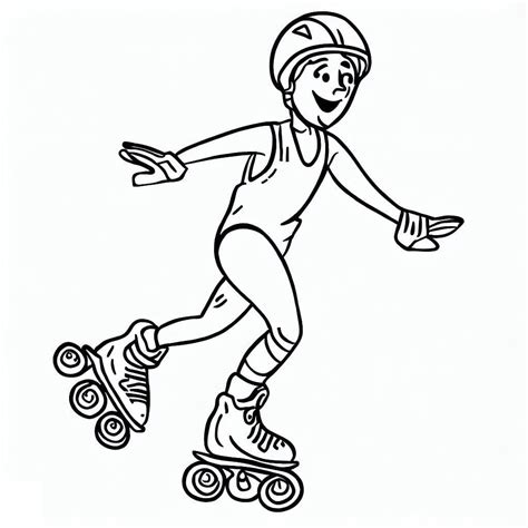 Boy On Roller Skates Coloring Page Download Print Or Color Online