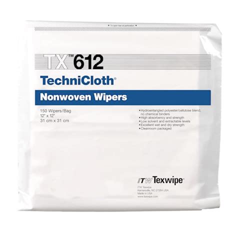 Texwipe An Itw Company Tx612 Technicloth Dry Nonwoven Cleanroom