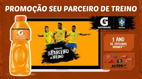 PROMOÇÃO GATORADE SEU PARCEIRO DE TREINO Prêmios diários de R 300