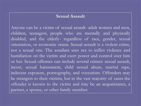 Ppt Sexual Assault Powerpoint Presentation Free Download Id 2911325