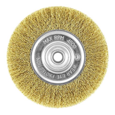 Metal Polishing Crimped Brass Wire Wheel Brush Durable Rotary Wire Brush