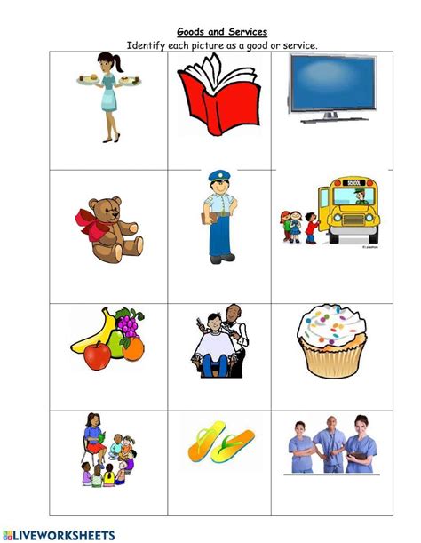 Goods And Services Activity Live Worksheets Worksheets Library