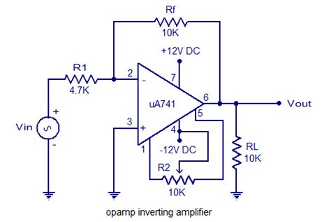 Inverting Amplifier Using Opamp Practical Opamp Amplifier Circuit And