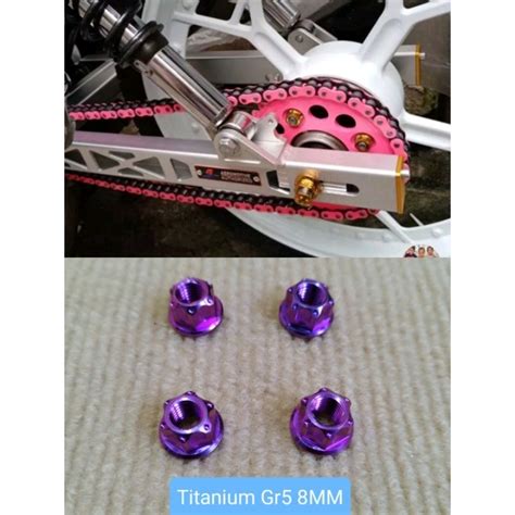 Titanium Gr Mm Sprocket Nut Set For Raider Fi Carb Wave Xrm Pc