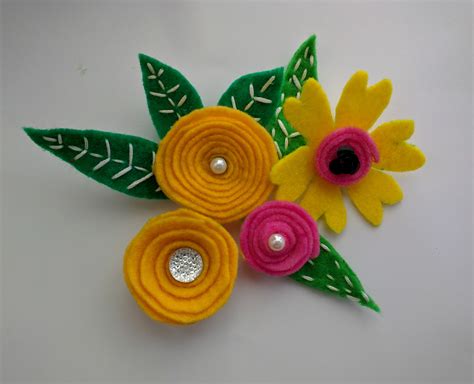 Felt Felt Flower Craft DIY Felt Flowers Flower Crafts Flower Diy Crafts