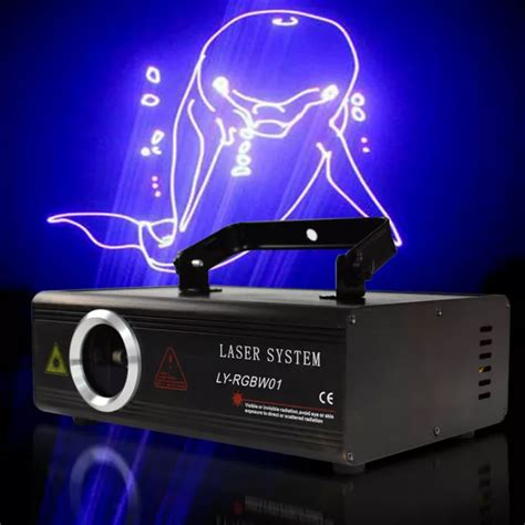 RGB ANIMATION LASER Projector Light DMX ILDA 500mw DJ Disco Club Stage