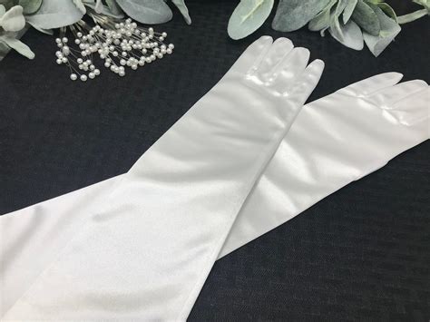 Long Satin Wedding Glove Long Gloves Long White Gloves Opera Gloves