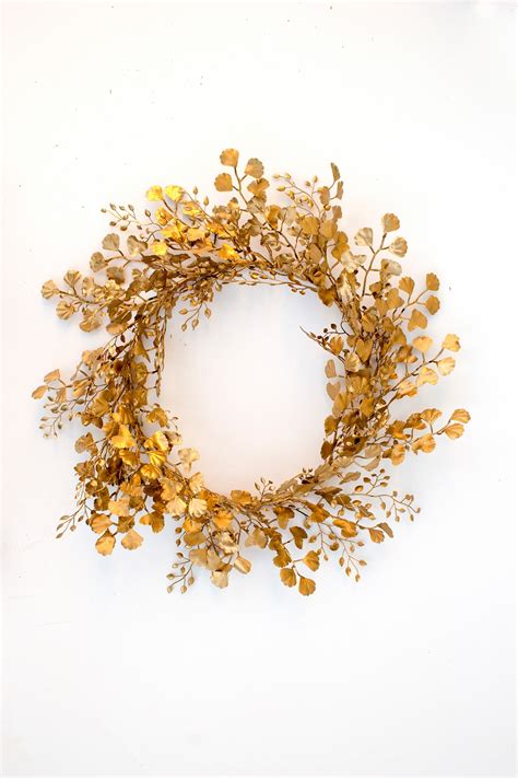 Easy DIY Gold Wreath And Garland - Sugar & Cloth Decor