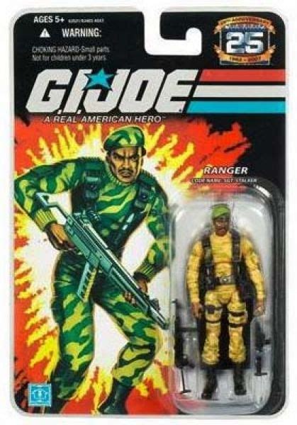 Gi Joe 25th Anniversary Carded Sgt Stalker W Dark Stripes Wave 3