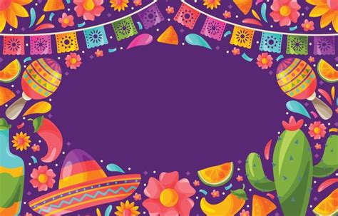 Cinco De Mayo Element Doodle Background Brief