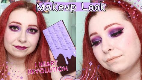 I Heart Revolution Violet Chocolate Palette Purple Makeup Look