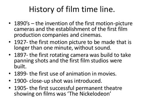 History Of Film