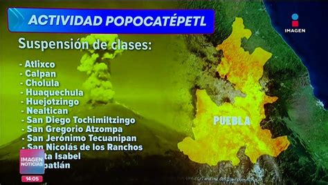 Volc N Popocat Petl Suspenden Actividades Escolares En Puebla V Deo