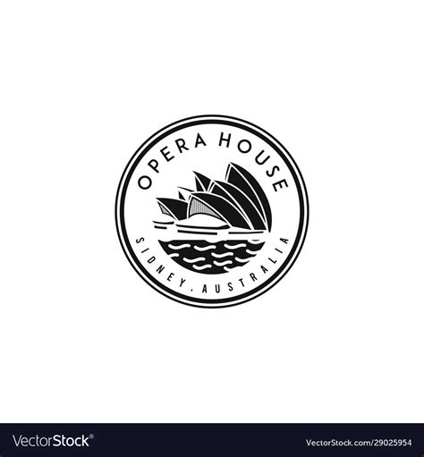 Sydney opera house logo Royalty Free Vector Image