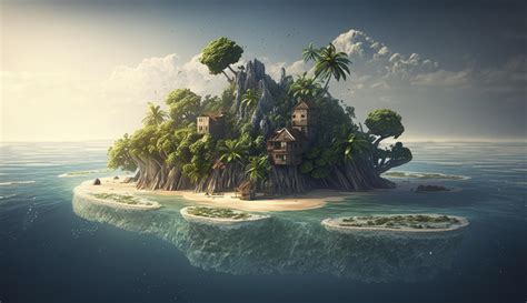 Vacation on a deserted island in the tropics, Generate Ai 22911274
