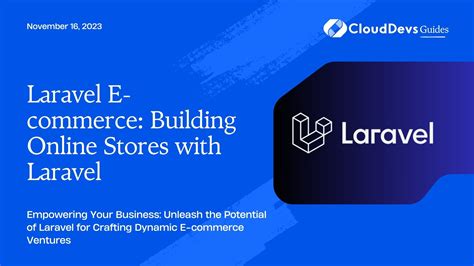 Laravel E Commerce Building Online Stores With Laravel