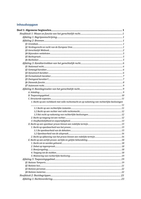 Samenvatting Gerechtelijk Recht Tweede Semester Samenvatting Van De