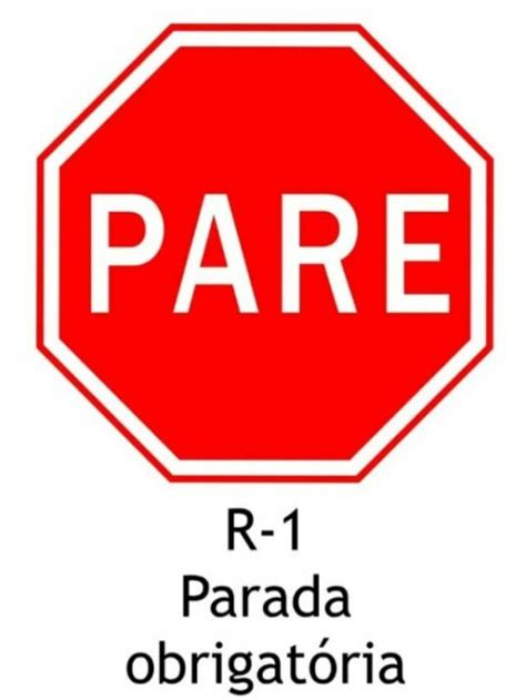 Placa PARE Placas Indicativas Sinalização