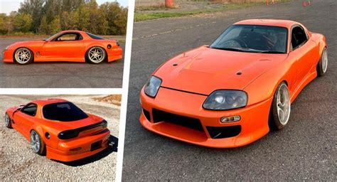 Real Life Toyota Supra Face Swapped Mazda RX 7 Looks Like A Glitch In