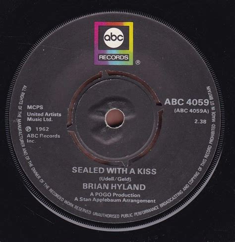 BRIAN HYLAND Sealed With A Kiss Ginny Come Lately 45 UK SirH70 EBay