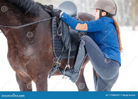 Mounting A Horse Stock Image 2379745