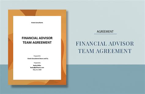 Financial Advisor Team Agreement Template In Word Google Docs Pages