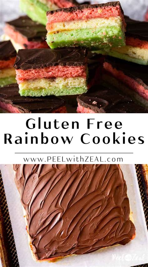 Gluten-Free Rainbow Cookies - Peel with Zeal