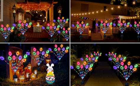 Amazon Lmtocs Solar Easter Decorations Outdoor Stake Lights