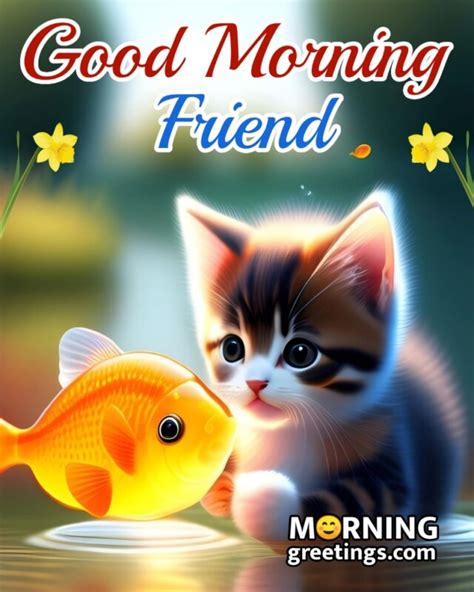 Adorable Good Morning Cat Greetings To Start Your Day Morning Greetings