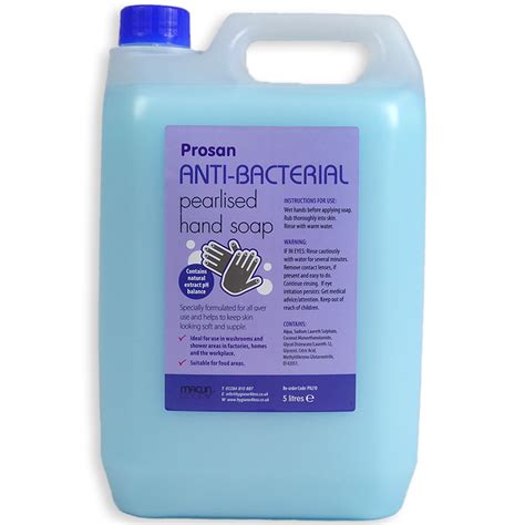 Anti Bacterial Hand Soap Blue 5 Litre Hygiene4less