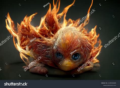 Baby Phoenix Reborn Created By Midjourney Stock Illustration 2199540689