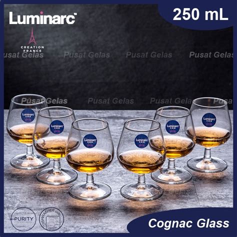 Jual 1 SET 6 PCS Luminarc Gelas Kaki Kaca Brandy 25cl Luminarc Gelas