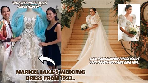 Maricel Laxa S Wedding Gown Isinuot Mismo Ng Anak Niya Sa Kasal