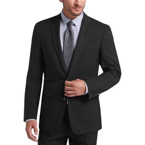 Vince Camuto Mens Slim Fit Wrinkle Resistant Suit Jackets 40s Black