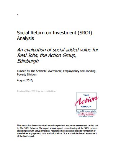 Real Jobs Sroi Evaluation Social Value Uk