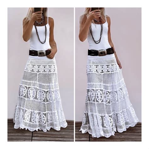 White Maxi Skirts Cotton Maxi Skirts Mode Outfits Skirt Outfits