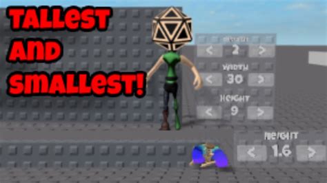 How To Get The Tallest And Smallest Roblox Avatars Youtube