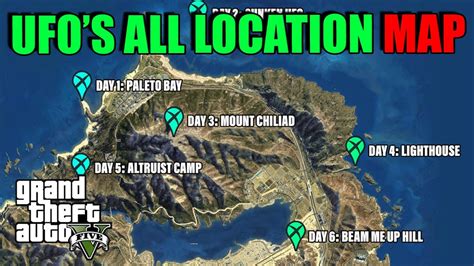 Gta Ufo Location Map Every Day A New Location Gta V Online Youtube