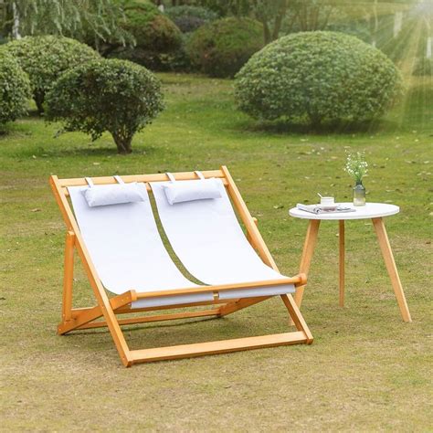 Chilienne 2 Places Grand Confort Pliable Chaise Longue Dossier