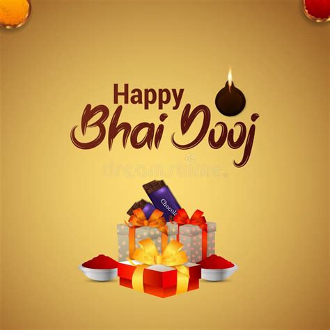 Traditional Indian Festival Happy Bhai Dooj Invitation Greeting Card