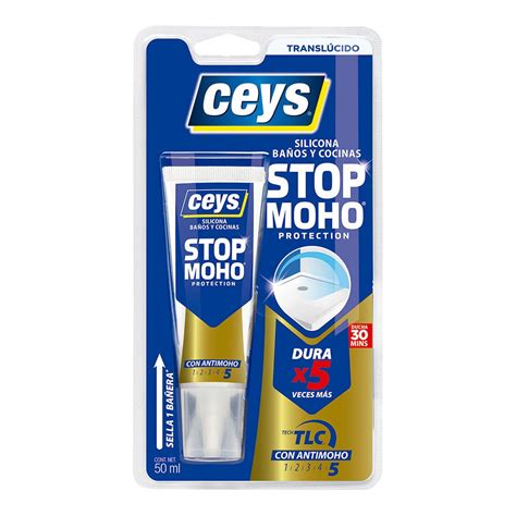 Silicona Cocinas y Baños Ceys Stop Moho Translúcido 50ml Leroy Merlin