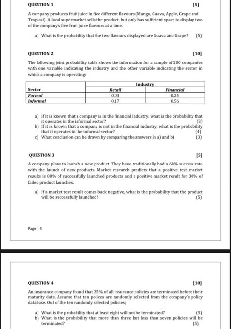 Solved Question 1 5 A Company Produces Fruit Juice In Five