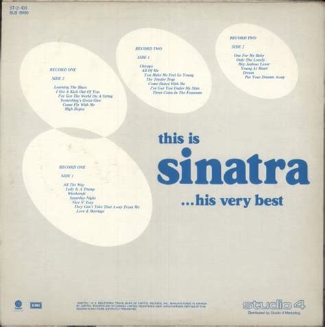 Frank Sinatra This Is Sinatra His Very Best Canadian 2 Lp Vinyl Record Set Double Lp Album