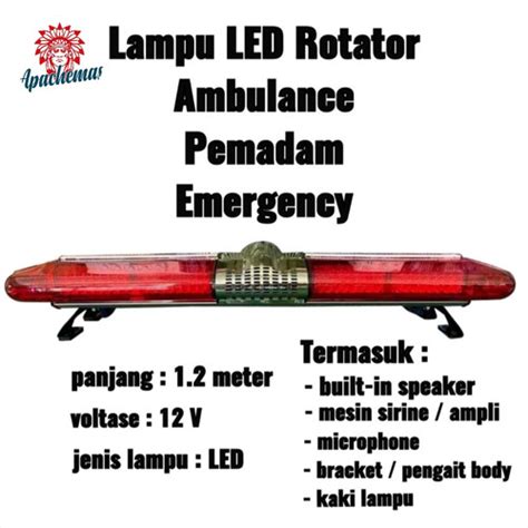 Jual Lampu Rotary Led Lampu Ambulance Patwal Polisi Merah Biru