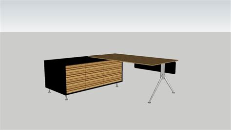 Jesper Office 400 Collection Executive Desk With Credenza 3D